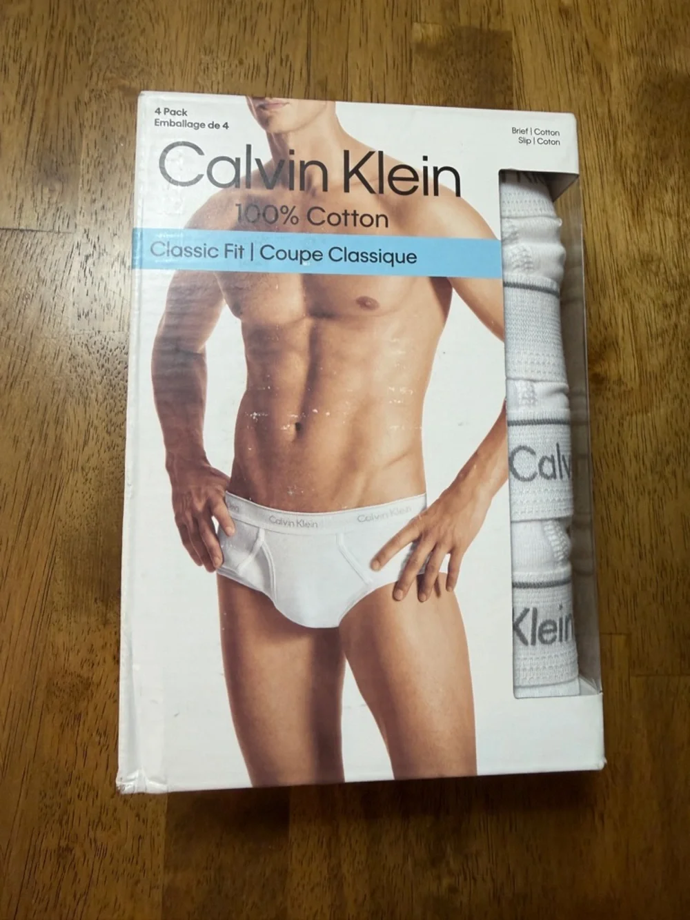 Calvin‎ Klein White Men's Size XL & M Classic Fit Cotton Briefs - 4 Pack